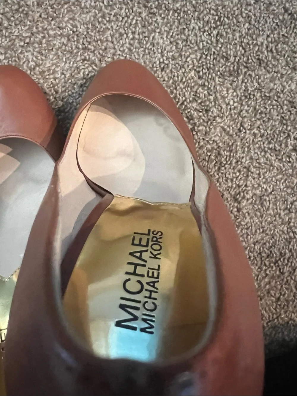 Michael Kors Brown Leather Platform Pumps | Size 10